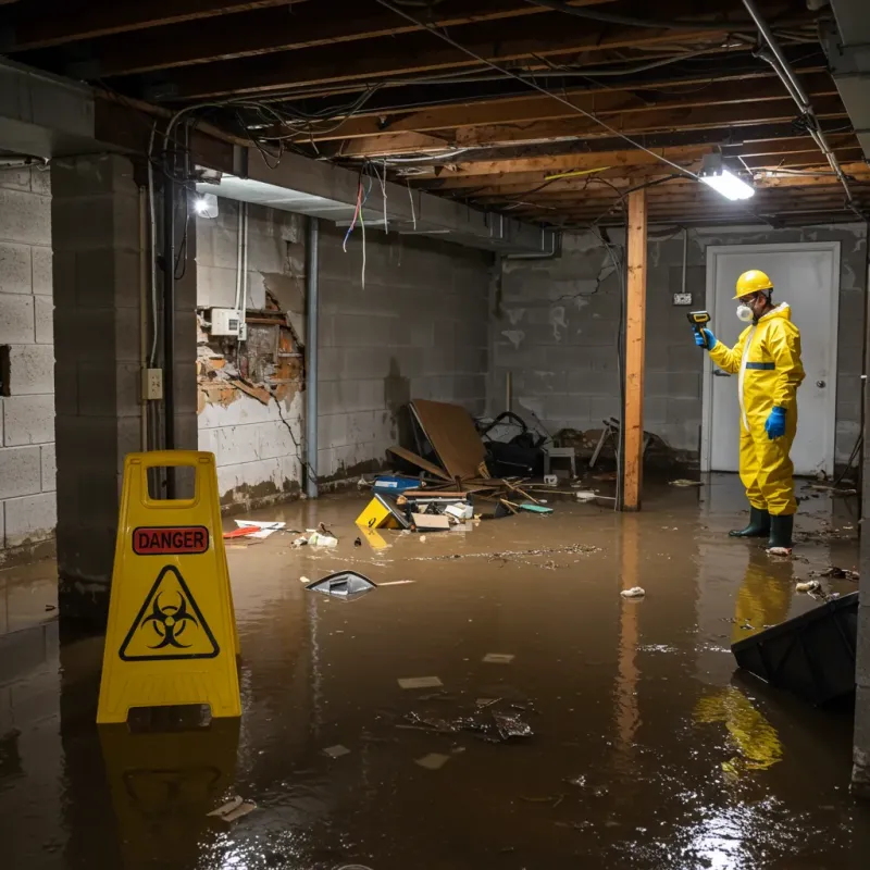 Flooded Basement Electrical Hazard in Cavetown, MD Property